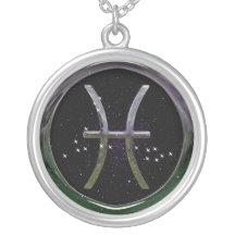 Pisces Glass Personalized Necklace