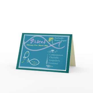 Pisces Birthday Card