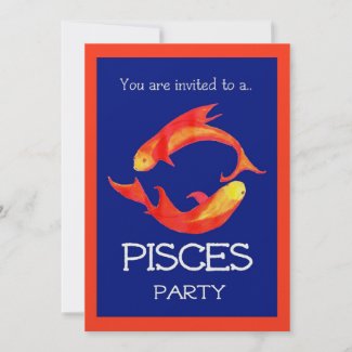 'Pisces' Party Invitation invitation