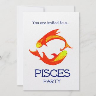 'Pisces' Party Invitation invitation