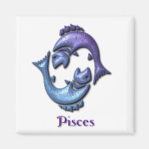 Pisces Sign Square Magnet