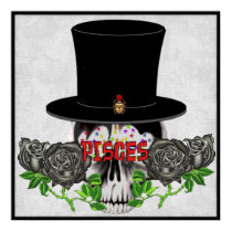 Pisces Skull Posters