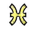 Pisces Symbol (style1_yellow) t-shirt by AstrologicalDesigns Pisces Symbol (style1_yellow) t-shirt