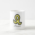 Pisces Symbol (style 1_yellow) mug