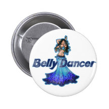 Pisces Vintage Belly Dancer Button