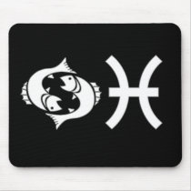 Pisces with Symbol mousepads