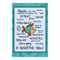 Pisces wordcloud poster posters