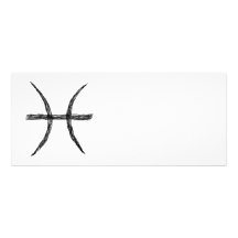 Pisces. Zodiac Astrology Sign. Black. Custom Invites