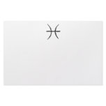 Pisces. Zodiac Astrology Sign. Black. Personalized Stationery