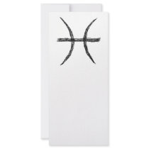 Pisces. Zodiac Astrology Sign. Customized Rack Card