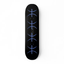 Pisces. Zodiac Astrology Sign. Skateboard Deck