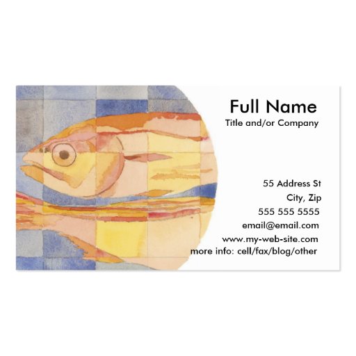 Pisces Zodiac Business Cards (front side)