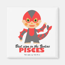 Pisces Zodiac for kids Magnets