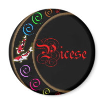 Pisces Zodiac Moon magnets