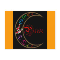 Pisces Zodiac Moon postcards by Art_by_Maria Pisces Zodiac Moon postcards