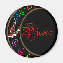 Pisces Zodiac Moon Refrigerator Magnets