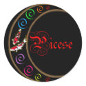 Pisces Zodiac Moon stickers