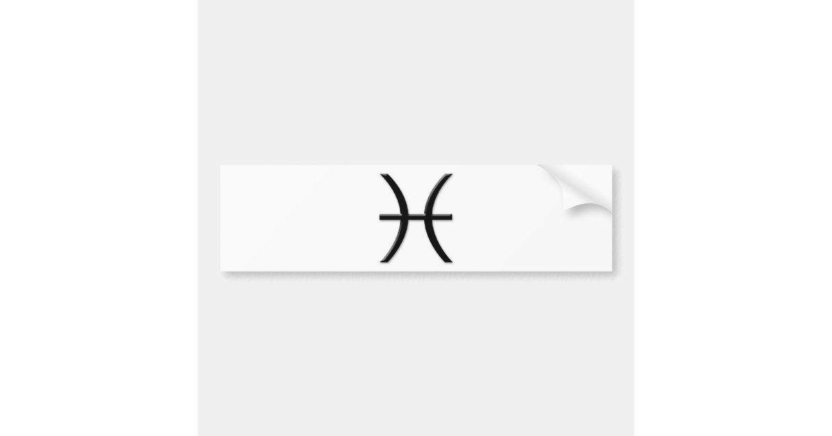 Pisces Zodiac Sign Bumper Sticker Zazzle