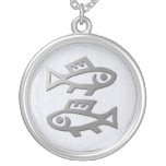Pisces Zodiac Star Sign In Light Silver Jewelry necklaces