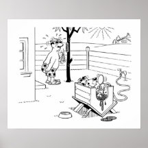 Piscina de la casa de perro poster