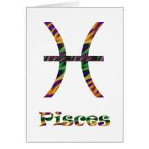Piscis psicodélicos tarjeta
