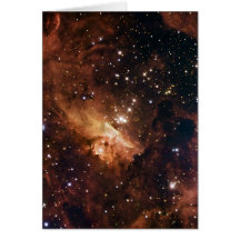 Pismis 24 brown starry sky greeting card