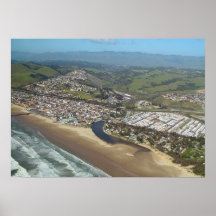Pismo Beach, California Aerial View Print