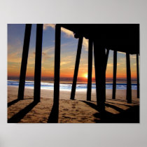 pismo pier sunset poster