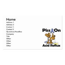 Piss On Acid Reflux Business Card Template