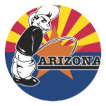 Piss on Arizona Round Stickers