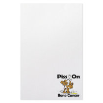 Piss On Bone Cancer Stationery Design