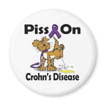 Piss On Crohns Disease (purple) Fridge Magnets