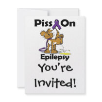 Piss On Epilepsy (purple) Custom Invitation