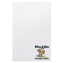 Piss On Huntingtons Disease Customized Stationery