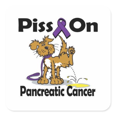 Piss On Pancreatic Cancer Sticker Zazzle_sticker