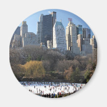Pista de hielo del Central Park Imán Para Frigorífico