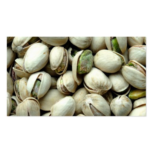 Pistachio nuts business card templates (back side)