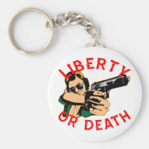 Pistola de la libertad o de la muerte llaveros