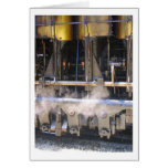 Pistons with steam greeting card