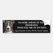 Pit Bull Bumper Sticker Anti - BSL