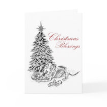 Pit bull Christmas card