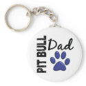 Pit Bull Dad 2 keychains