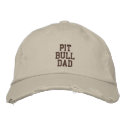 Pit Bull DAD embroidered hat