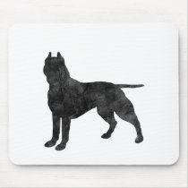 Pit Bull Dog Grunge Silhouette Mouse Pad
