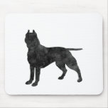 Pit Bull Dog Grunge Silhouette mousepads