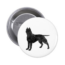 Pit Bull Dog Grunge Silhouette Pins