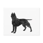Pit Bull Dog Grunge Silhouette Postcards