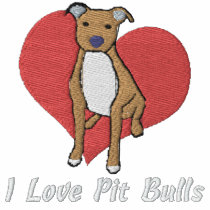 Pit Bull Love Dark embroidered shirts