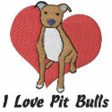 Pit Bull Love embroidered shirts