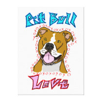 Pit Bull Love canvas prints